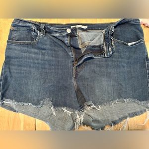 Levi’s High Rise Cut Off Denim Shorts